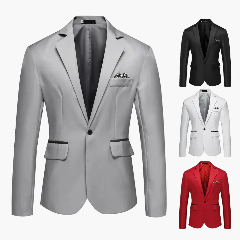 Veste de costume homme élégante coupe slim pour occasions formelles et soirées - Image 4