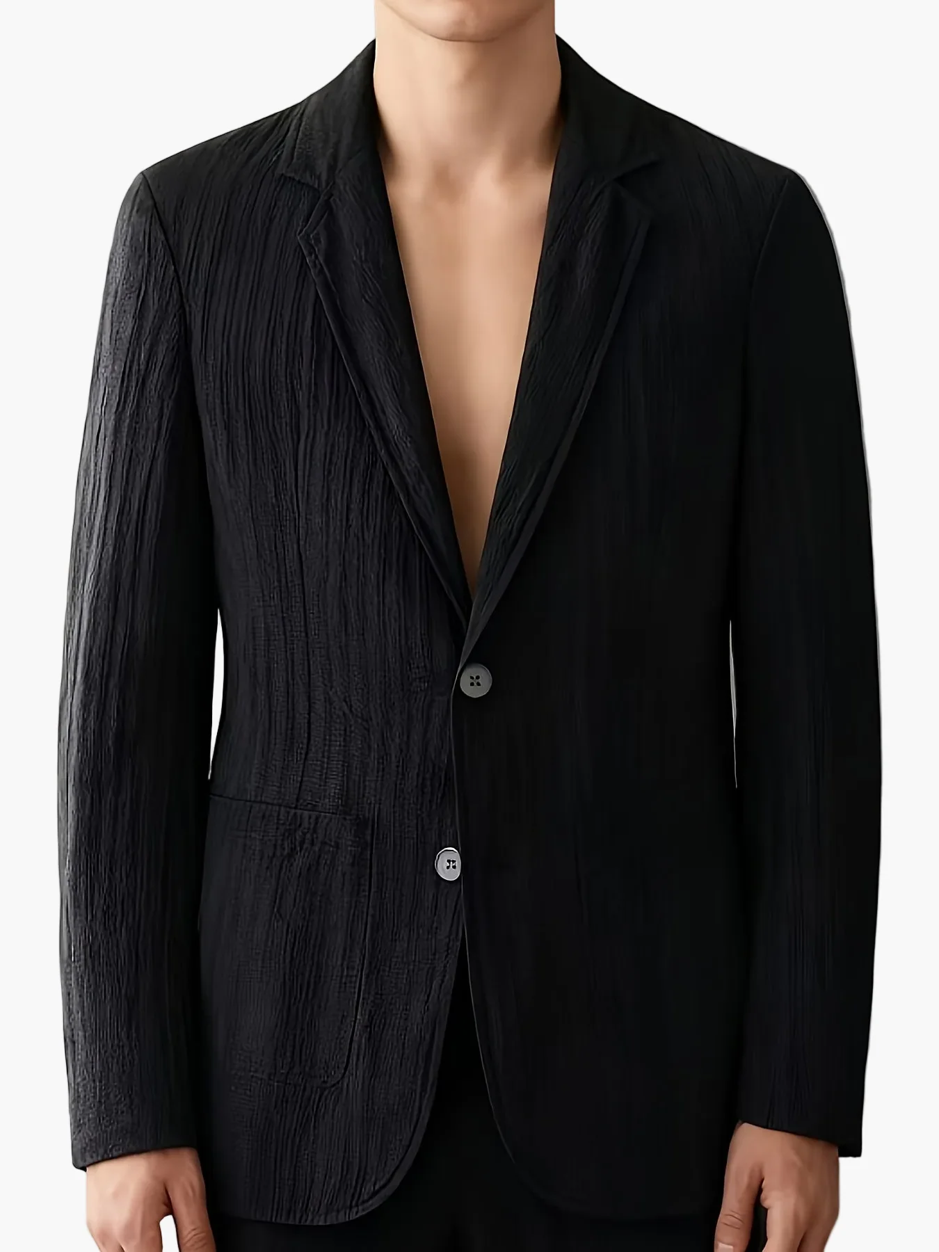 Veste de costume homme élégante à rayures style casual pour printemps/été - Image 13