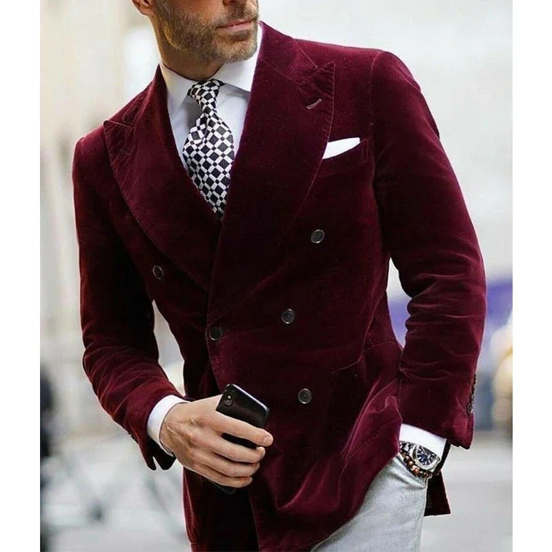 Veste de costume homme élégante style business double boutonnage - mode formelle et sophistiquée - Image 2