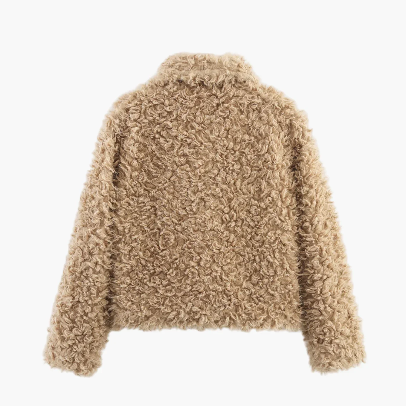 Veste courte femme style peluche élégante et tendance pour l'hiver - Image 3