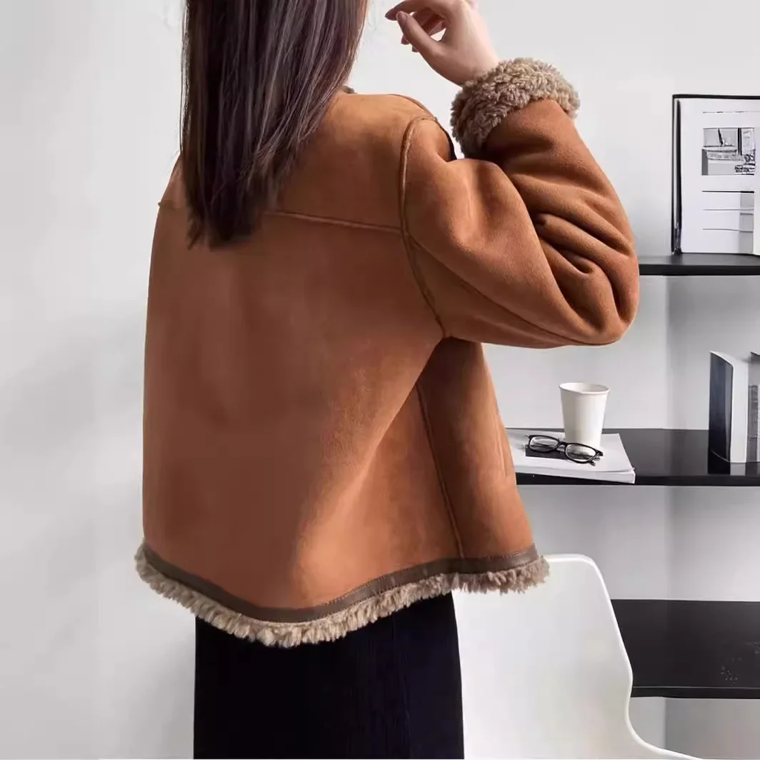 Veste courte style aviateur femme tendance urbaine décontractée - Image 3