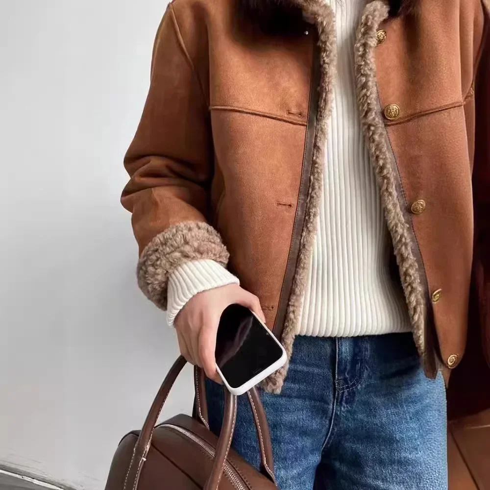 Veste courte style aviateur femme tendance urbaine décontractée - Image 4