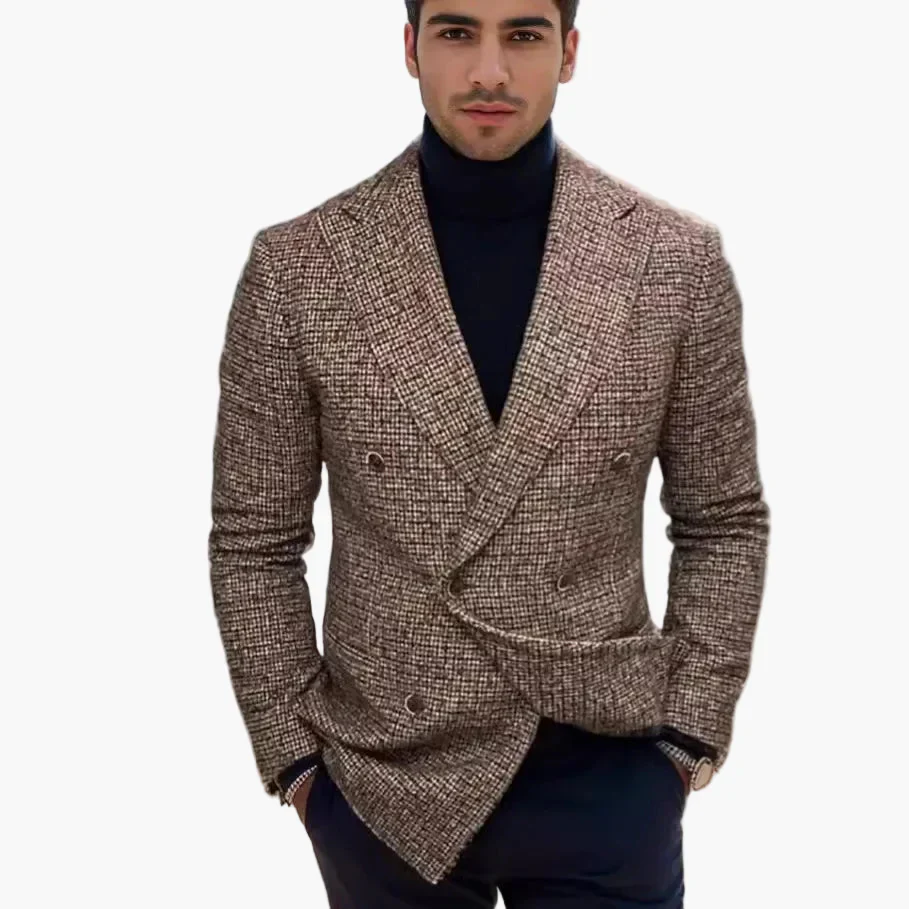 Veste croisée élégante pour homme style business – Moderne et sophistiquée - Image 4