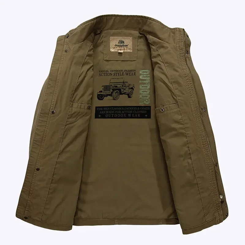 Veste décontractée homme à poches multiples style urbain pour usage quotidien - Image 4