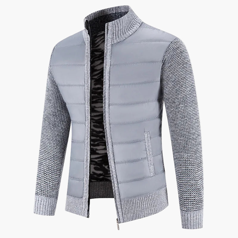 Veste décontractée pour homme style urbain à manches longues avec fermeture éclair - Image 2