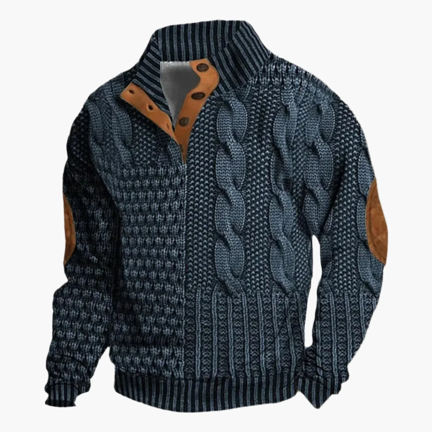 Veste décontractée style tricot torsadé pour homme – Look hivernal moderne - Image 3