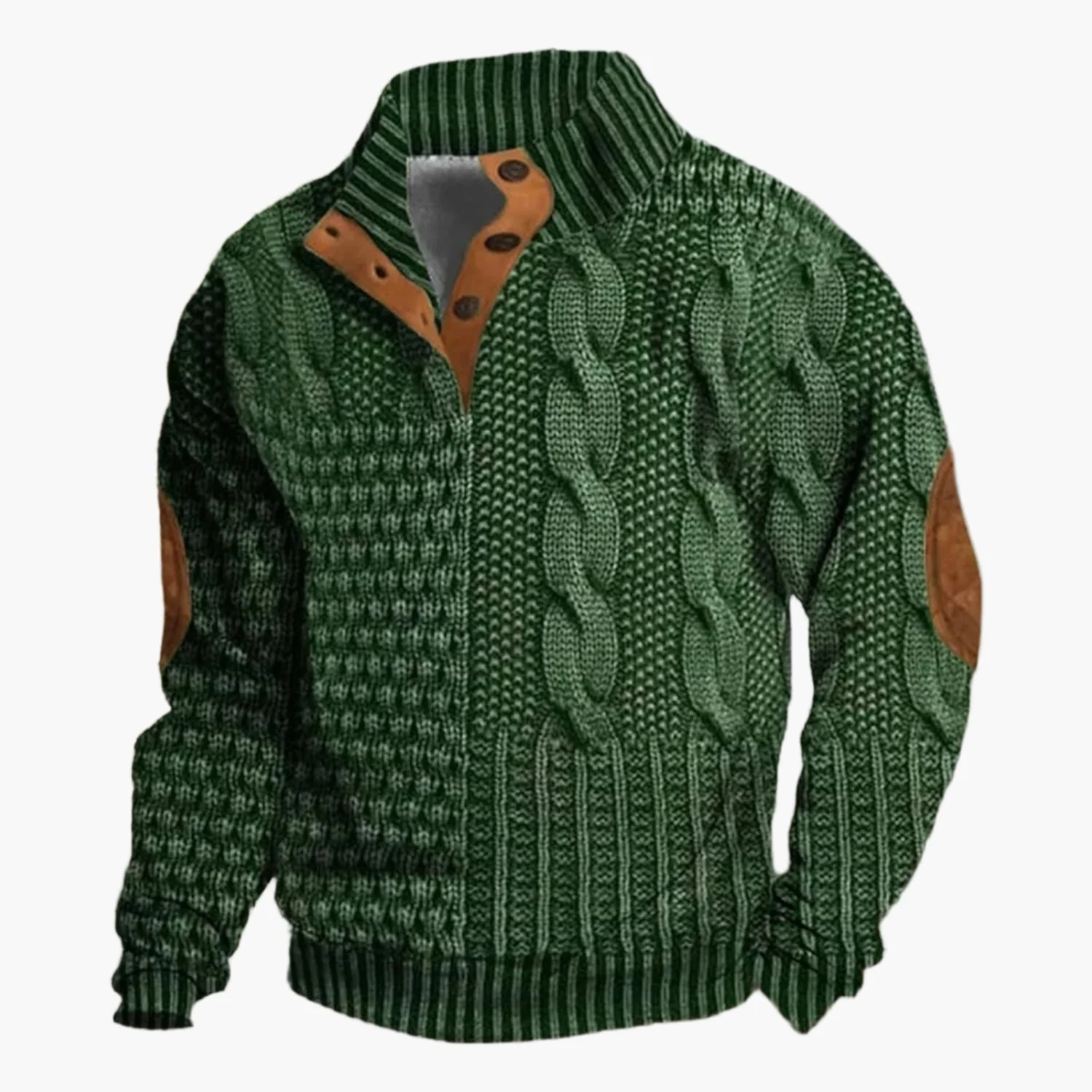 Veste décontractée style tricot torsadé pour homme – Look hivernal moderne - Image 6