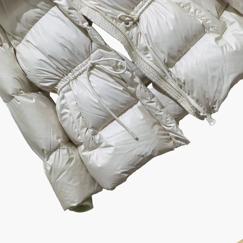 Veste doudoune à capuche pour femme style décontracté hiver urbain - Image 2