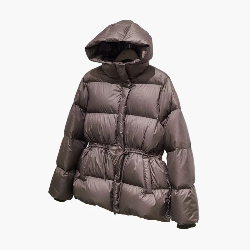 Veste doudoune à capuche pour femme style décontracté hiver urbain - Image 7