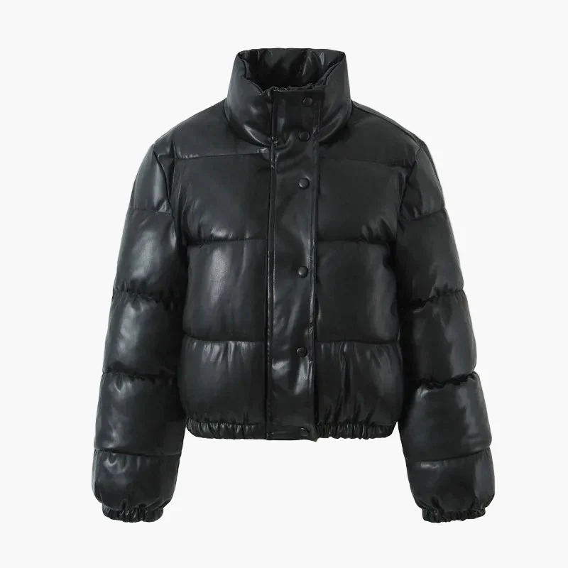 Veste doudoune courte matelassée style urbain pour femme - Image 2