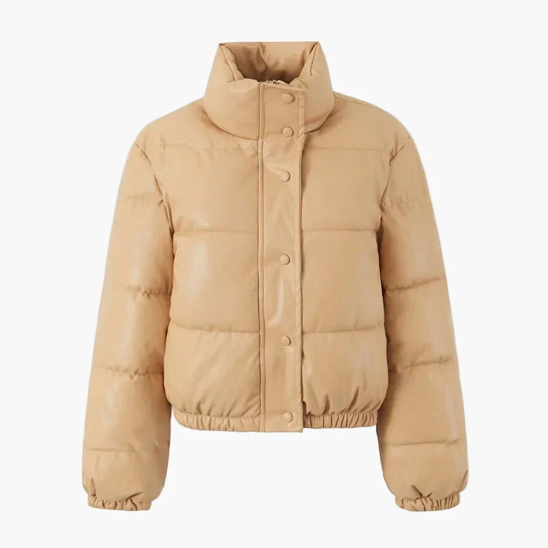 Veste doudoune courte matelassée style urbain pour femme - Image 3