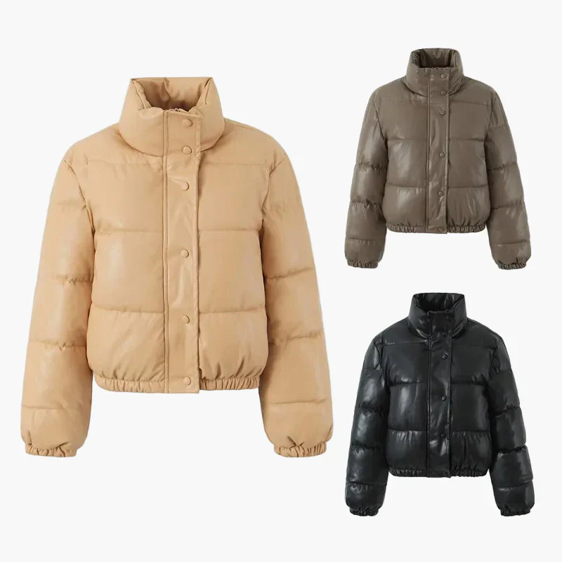 Veste doudoune courte matelassée style urbain pour femme - Image 5