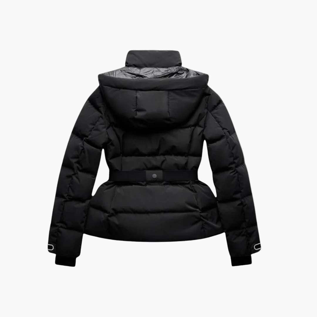 Veste doudoune femme ceinturée élégante et imperméable pour hiver - Image 3