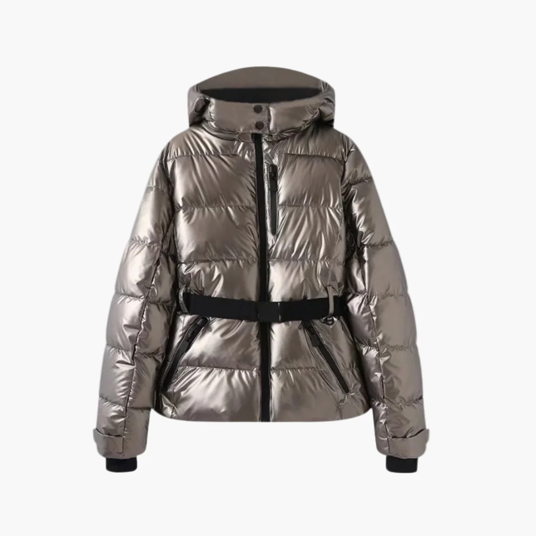 Veste doudoune femme élégante à capuche et ceinture – Style moderne pour l’hiver - Image 11