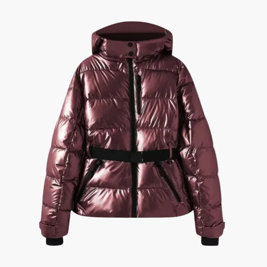Veste doudoune femme élégante à capuche et ceinture – Style moderne pour l’hiver - Image 13
