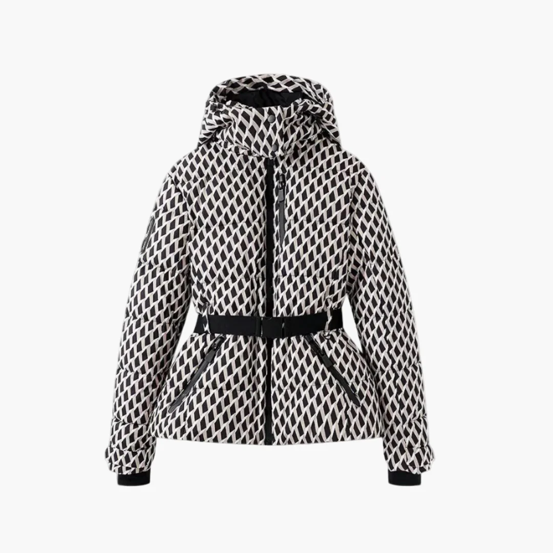 Veste doudoune femme élégante à capuche et ceinture – Style moderne pour l’hiver - Image 8
