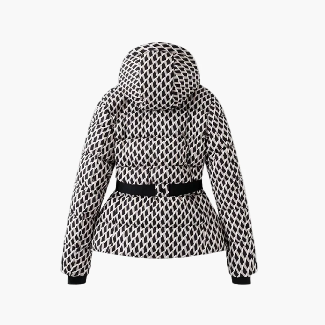 Veste doudoune femme élégante à capuche et ceinture – Style moderne pour l’hiver - Image 9