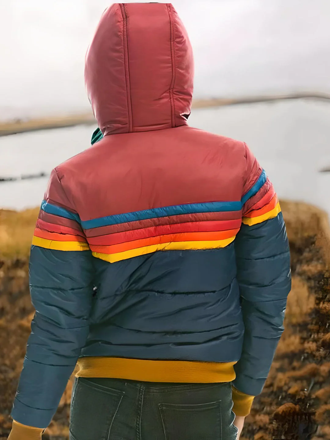 Veste doudoune femme style rétro à capuche pour un look urbain tendance - Image 4