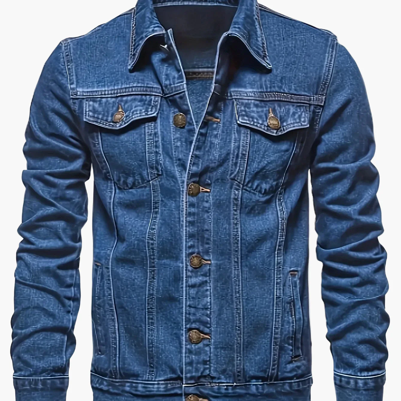 Veste en jean style décontracté pour homme - Idéale pour un look urbain tendance - Image 7