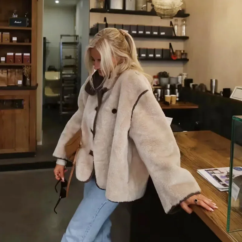 Veste d'extérieur style urbain femme, coupe ample et tendance, parfaite pour l'automne et l'hiver - Image 3