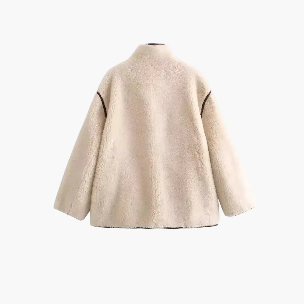 Veste d'extérieur style urbain femme, coupe ample et tendance, parfaite pour l'automne et l'hiver - Image 6