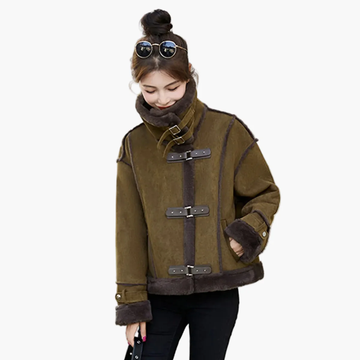 Veste femme style aviateur tendance pour look urbain décontracté - Image 9