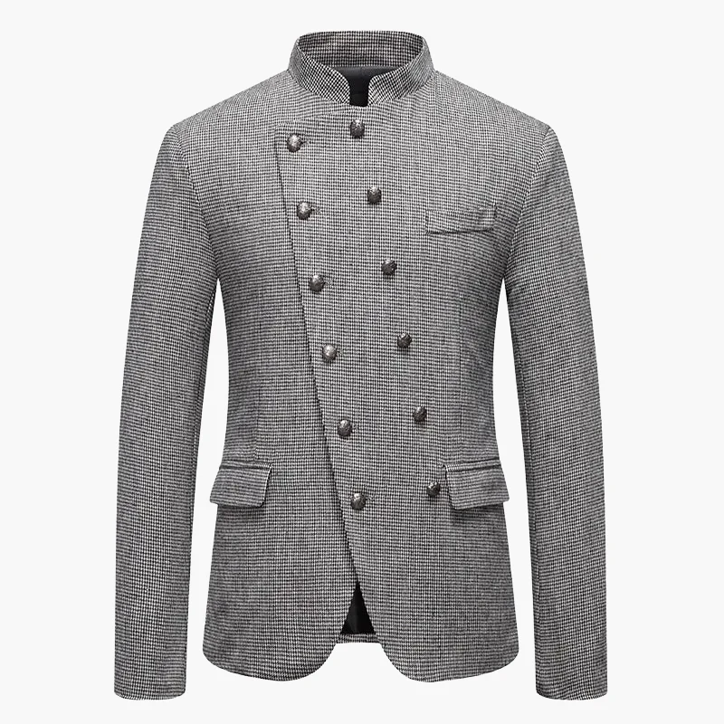 Veste habillée style militaire pour homme à boutons décoratifs, coupe élégante, idéale pour soirées et événements formels - Image 2