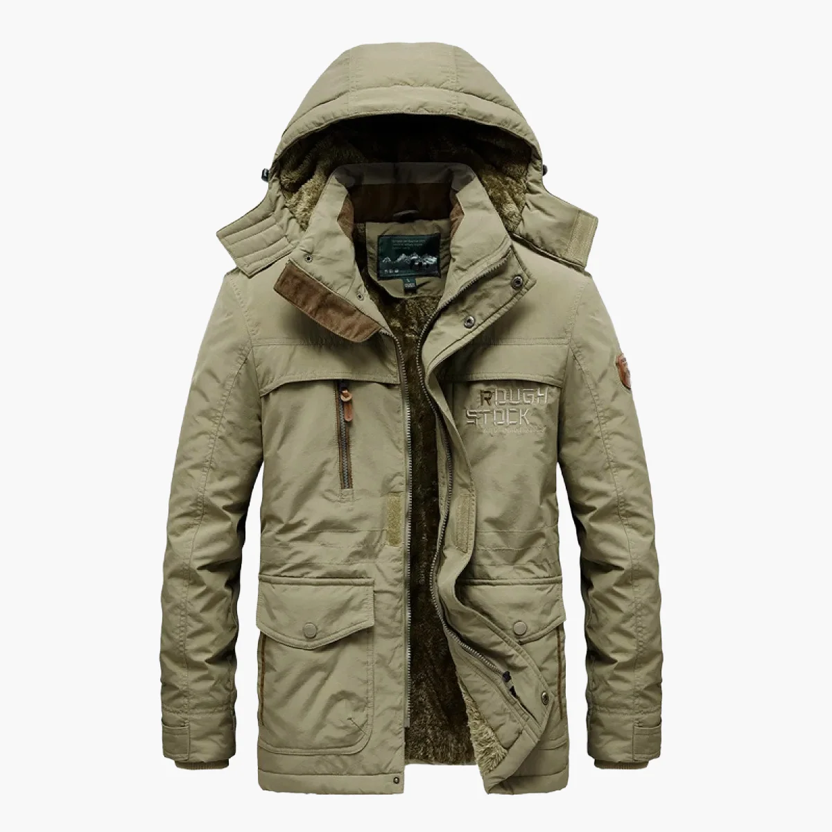 Veste d'hiver à capuche style militaire pour homme – Coupe décontractée, idéale pour le plein air et l'aventure - Image 5