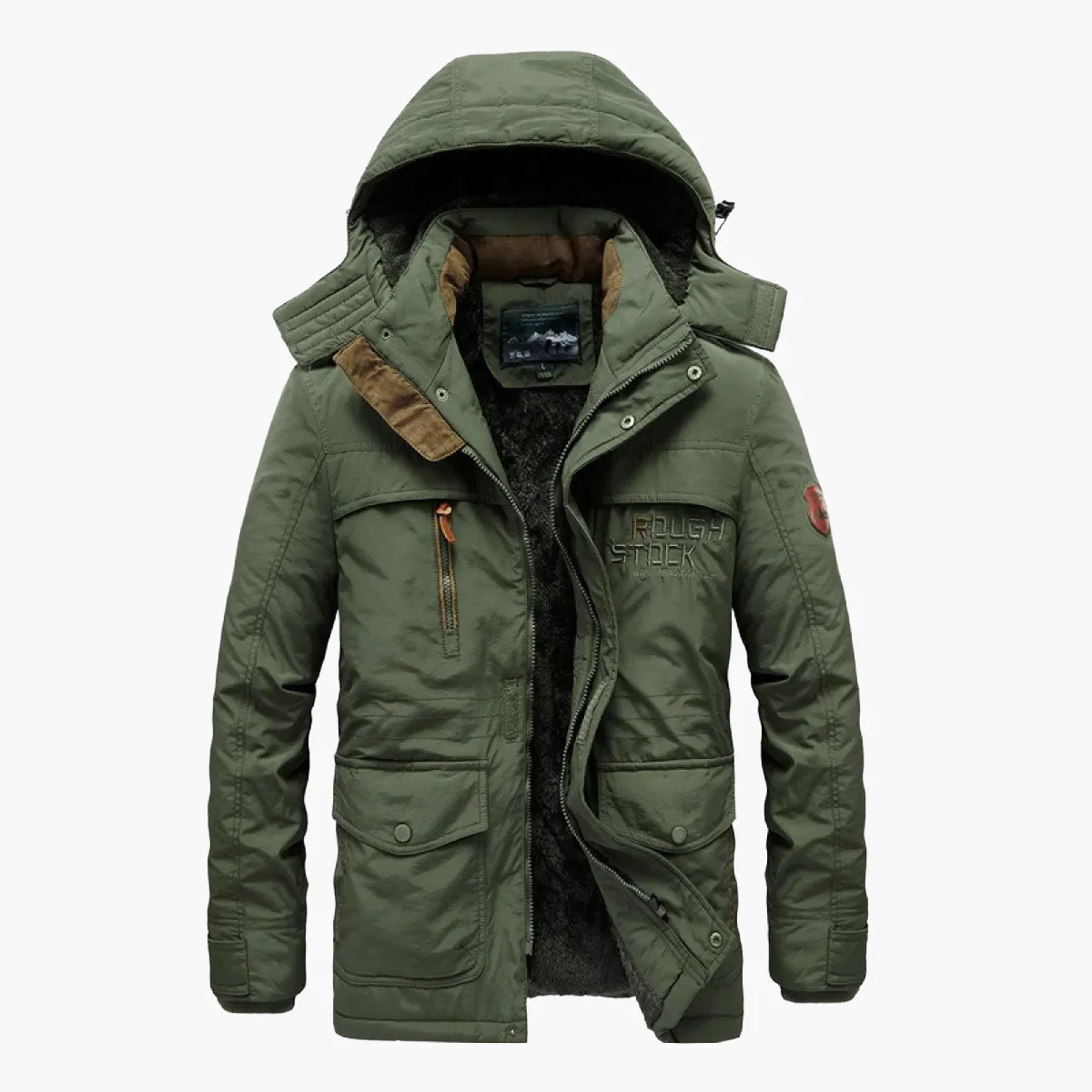 Veste d'hiver à capuche style militaire pour homme – Coupe décontractée, idéale pour le plein air et l'aventure - Image 6