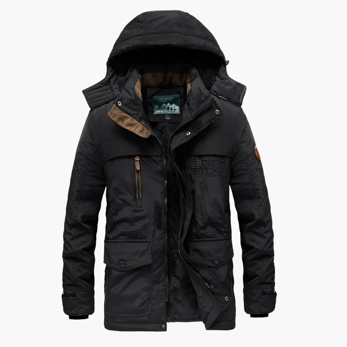 Veste d'hiver à capuche style militaire pour homme – Coupe décontractée, idéale pour le plein air et l'aventure - Image 7