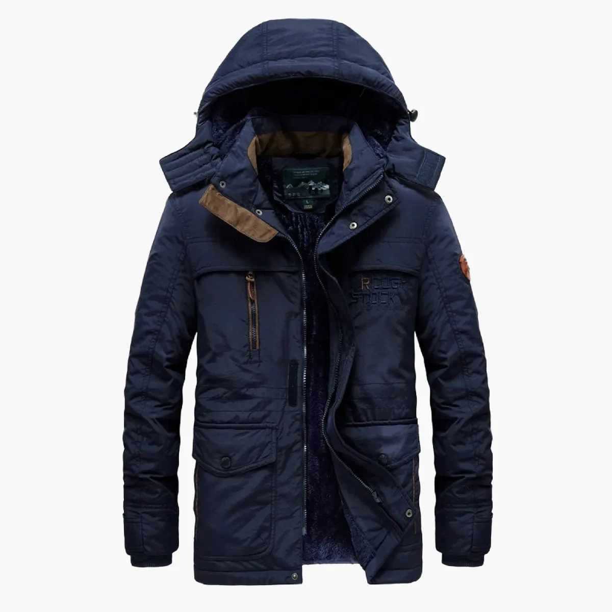 Veste d'hiver à capuche style militaire pour homme – Coupe décontractée, idéale pour le plein air et l'aventure - Image 8
