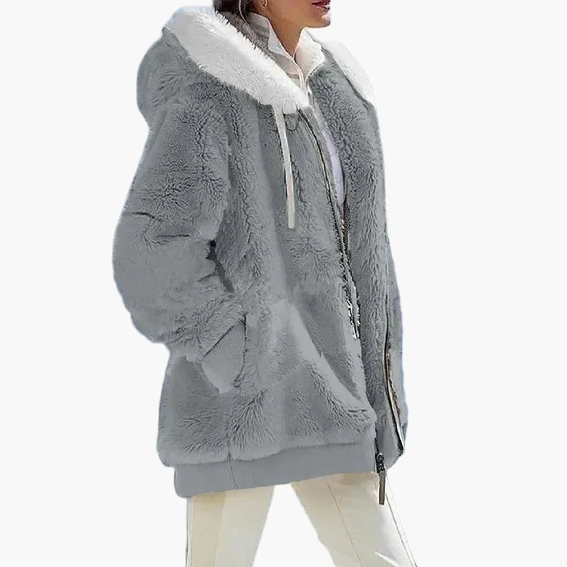 Veste d’Hiver Décontractée à Capuche Zippée pour Femme – Style Tendance et Confort Quotidien - Image 10