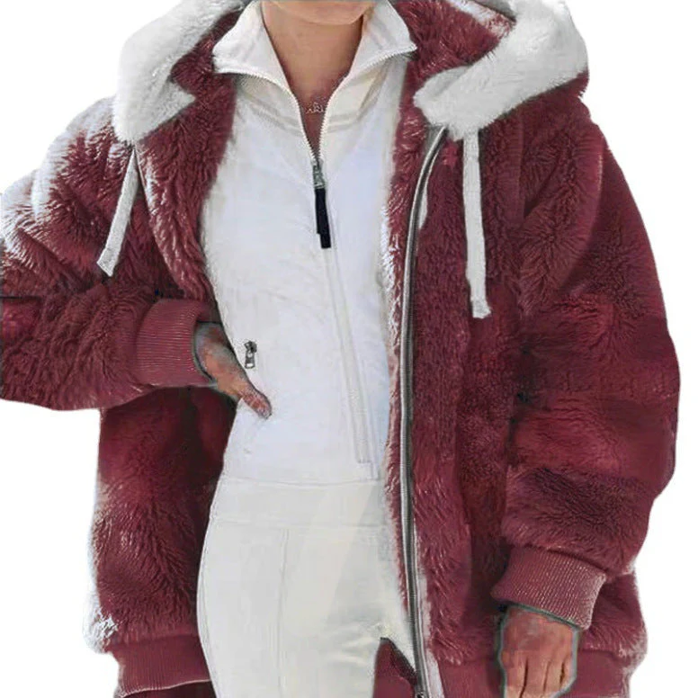Veste d’Hiver Décontractée à Capuche Zippée pour Femme – Style Tendance et Confort Quotidien - Image 12