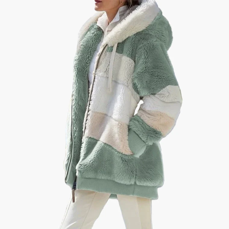 Veste d’Hiver Décontractée à Capuche Zippée pour Femme – Style Tendance et Confort Quotidien - Image 13