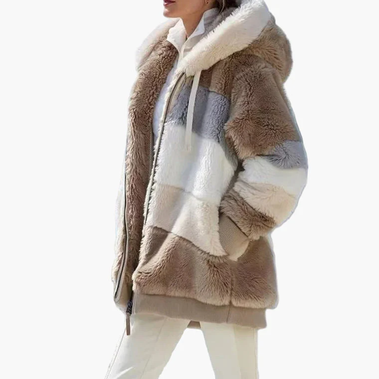 Veste d’Hiver Décontractée à Capuche Zippée pour Femme – Style Tendance et Confort Quotidien - Image 15