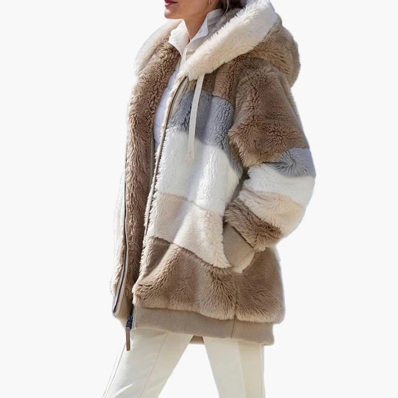 Veste d’Hiver Décontractée à Capuche Zippée pour Femme – Style Tendance et Confort Quotidien - Image 2