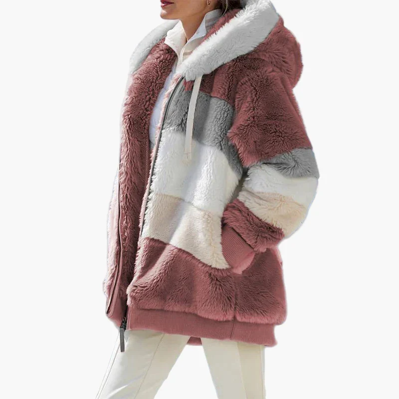 Veste d’Hiver Décontractée à Capuche Zippée pour Femme – Style Tendance et Confort Quotidien - Image 3