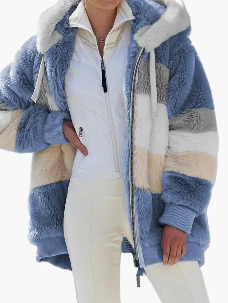 Veste d’Hiver Décontractée à Capuche Zippée pour Femme – Style Tendance et Confort Quotidien - Image 6