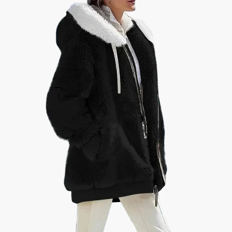Veste d’Hiver Décontractée à Capuche Zippée pour Femme – Style Tendance et Confort Quotidien - Image 7