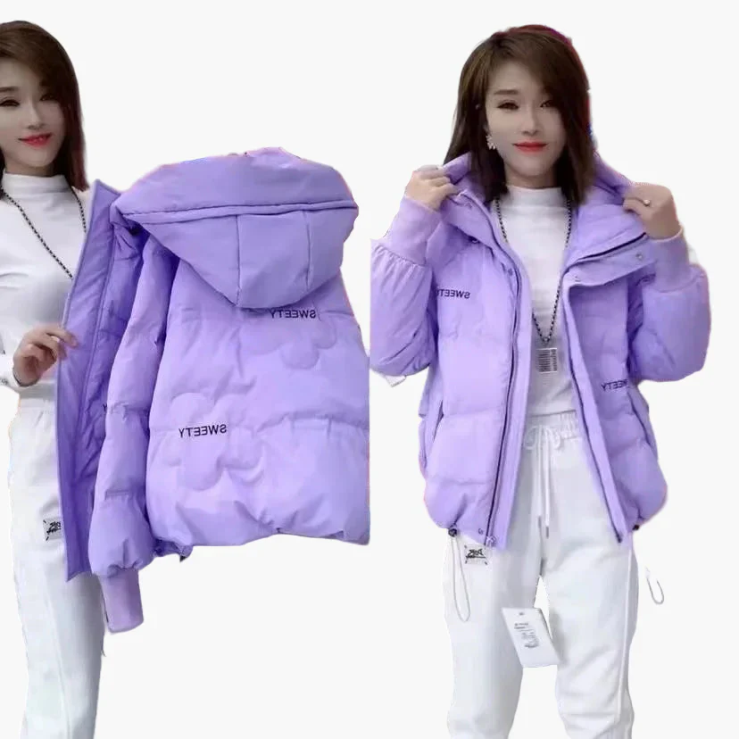 Veste d'hiver décontractée pour femme avec capuche, style urbain, idéale pour temps froid - Image 3