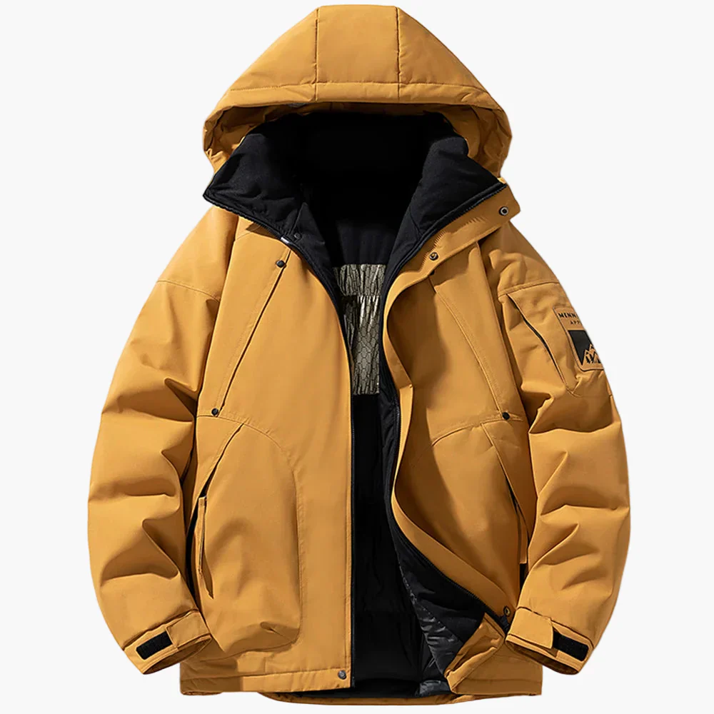 Veste d'hiver décontractée imperméable à capuche pour homme - Image 5