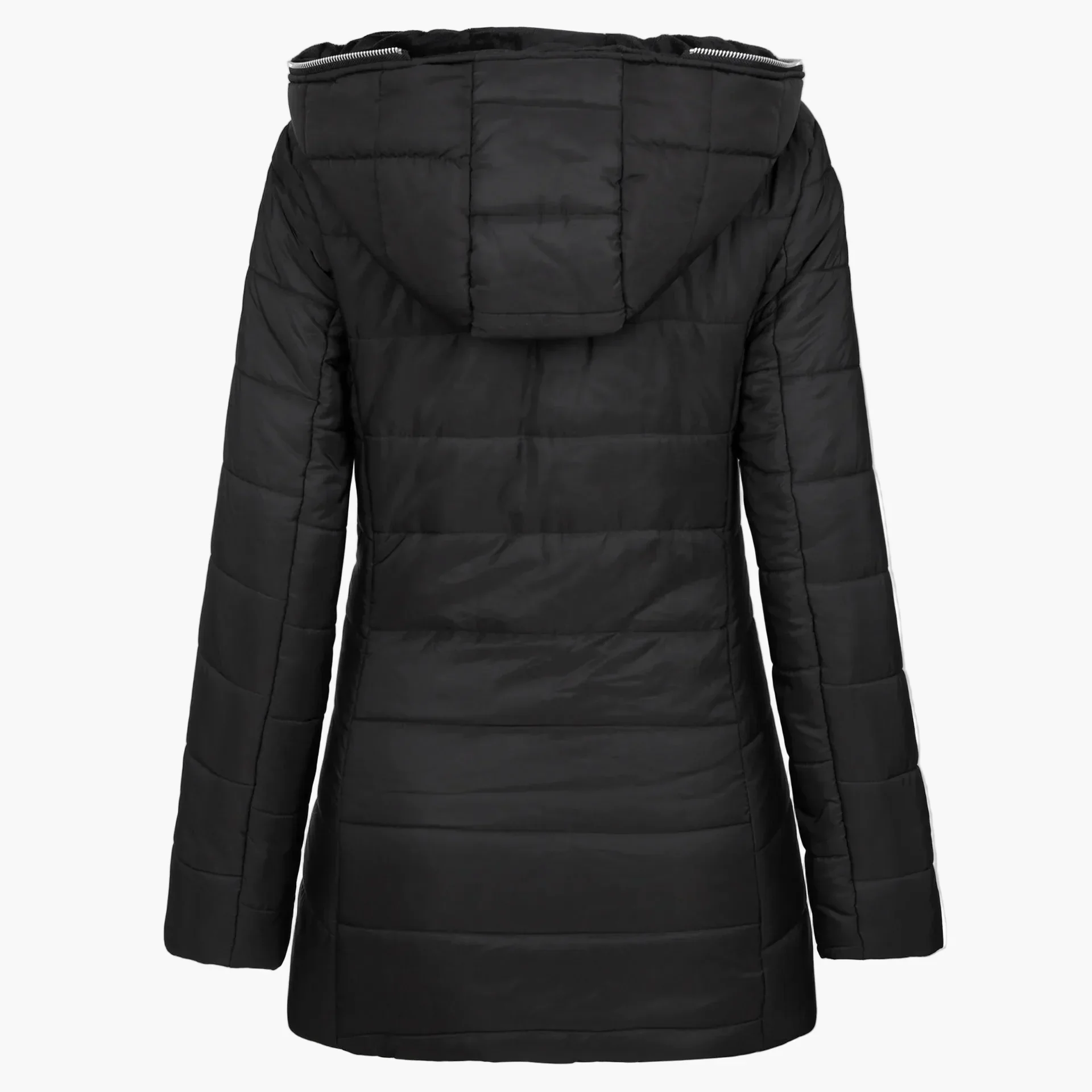 Veste d'hiver femme élégante à capuche style doudoune longue pour temps froid - Image 3