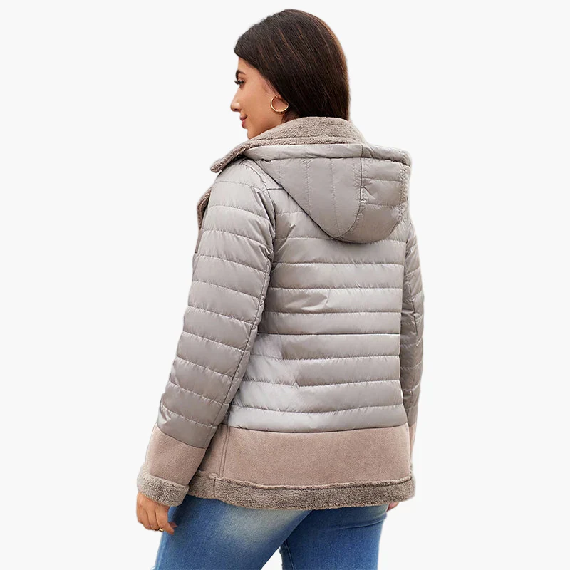Veste d'hiver femme grande taille style urbain décontracté - Image 4