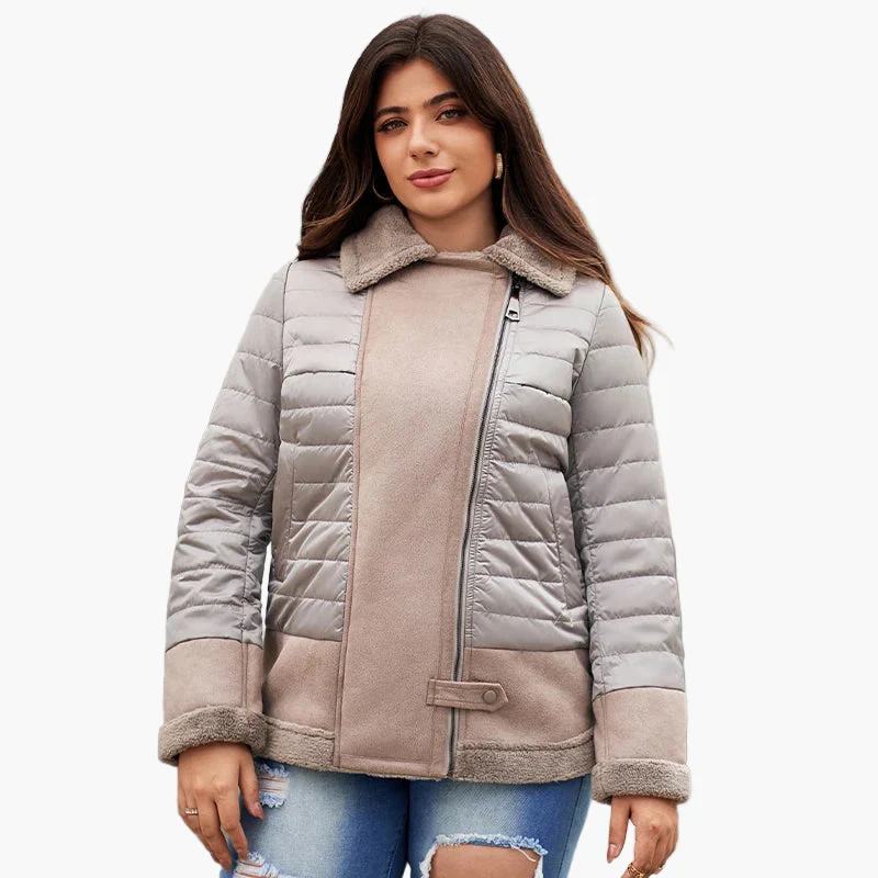 Veste d'hiver femme grande taille style urbain décontracté - Image 5