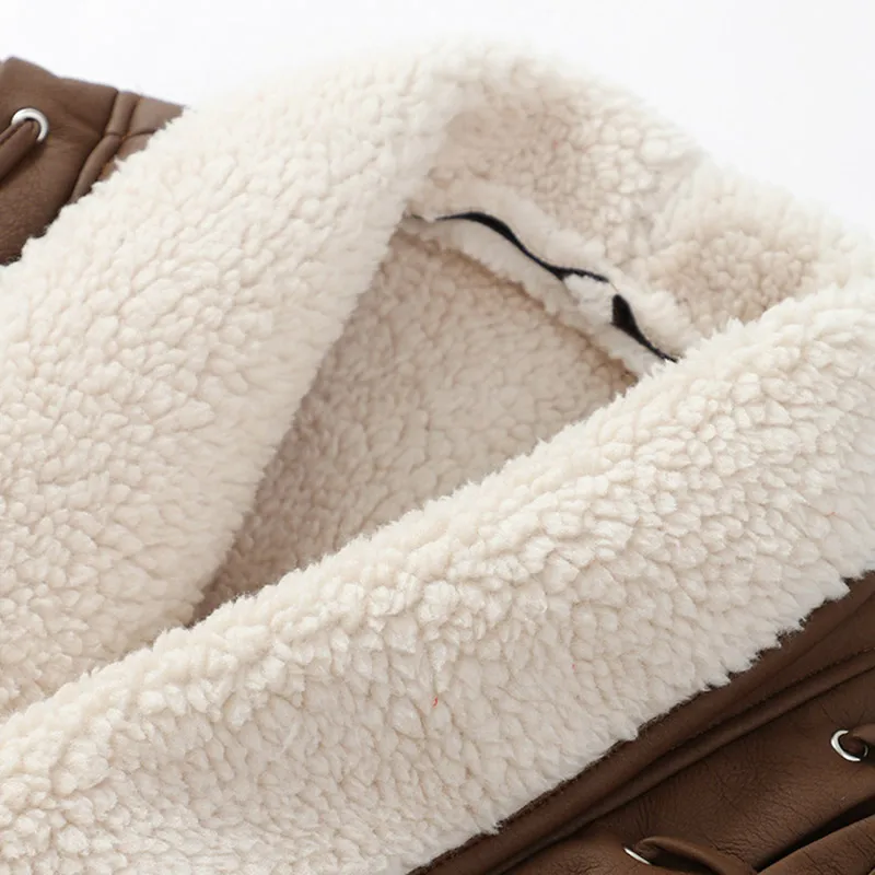 Veste d'hiver femme style aviateur avec col châle et ceinture – Élégance décontractée pour temps froid - Image 5