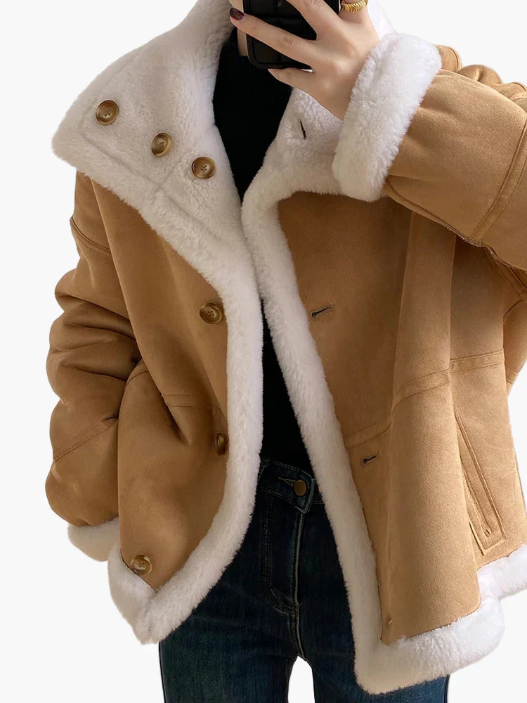 Veste d'hiver femme style aviateur coupe oversize tendance urbaine - Image 3