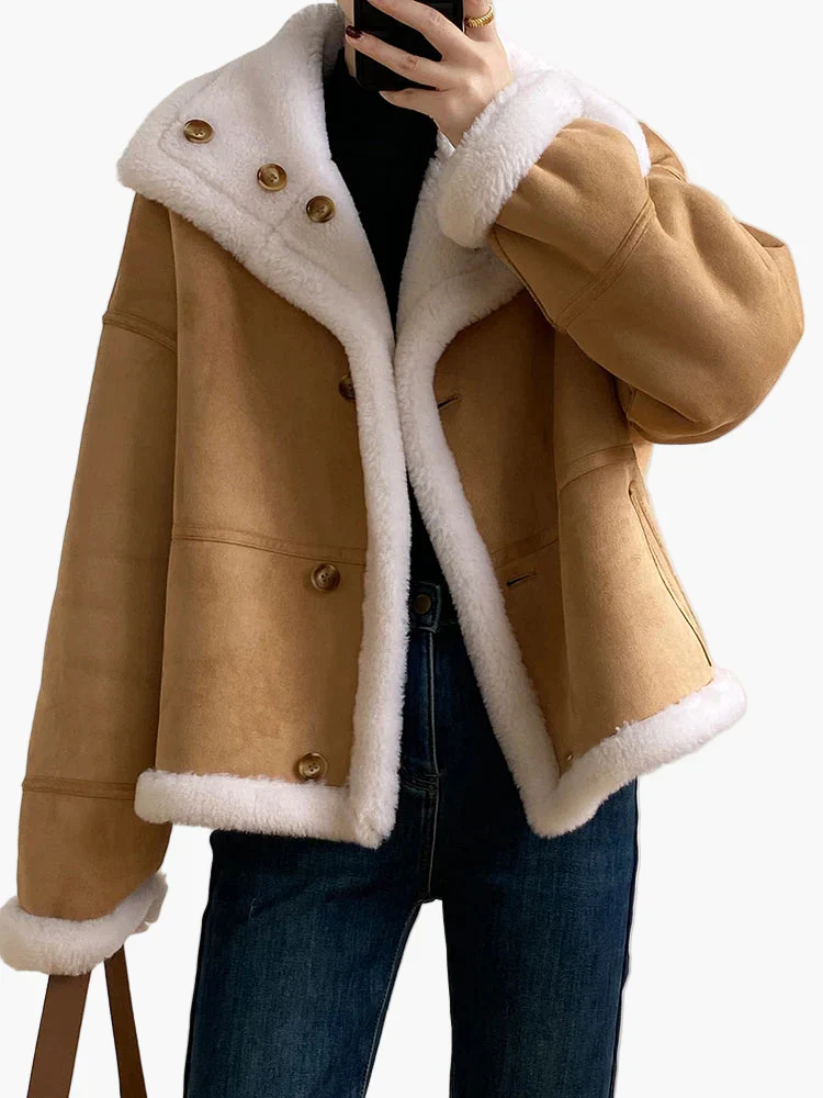 Veste d'hiver femme style aviateur coupe oversize tendance urbaine - Image 6