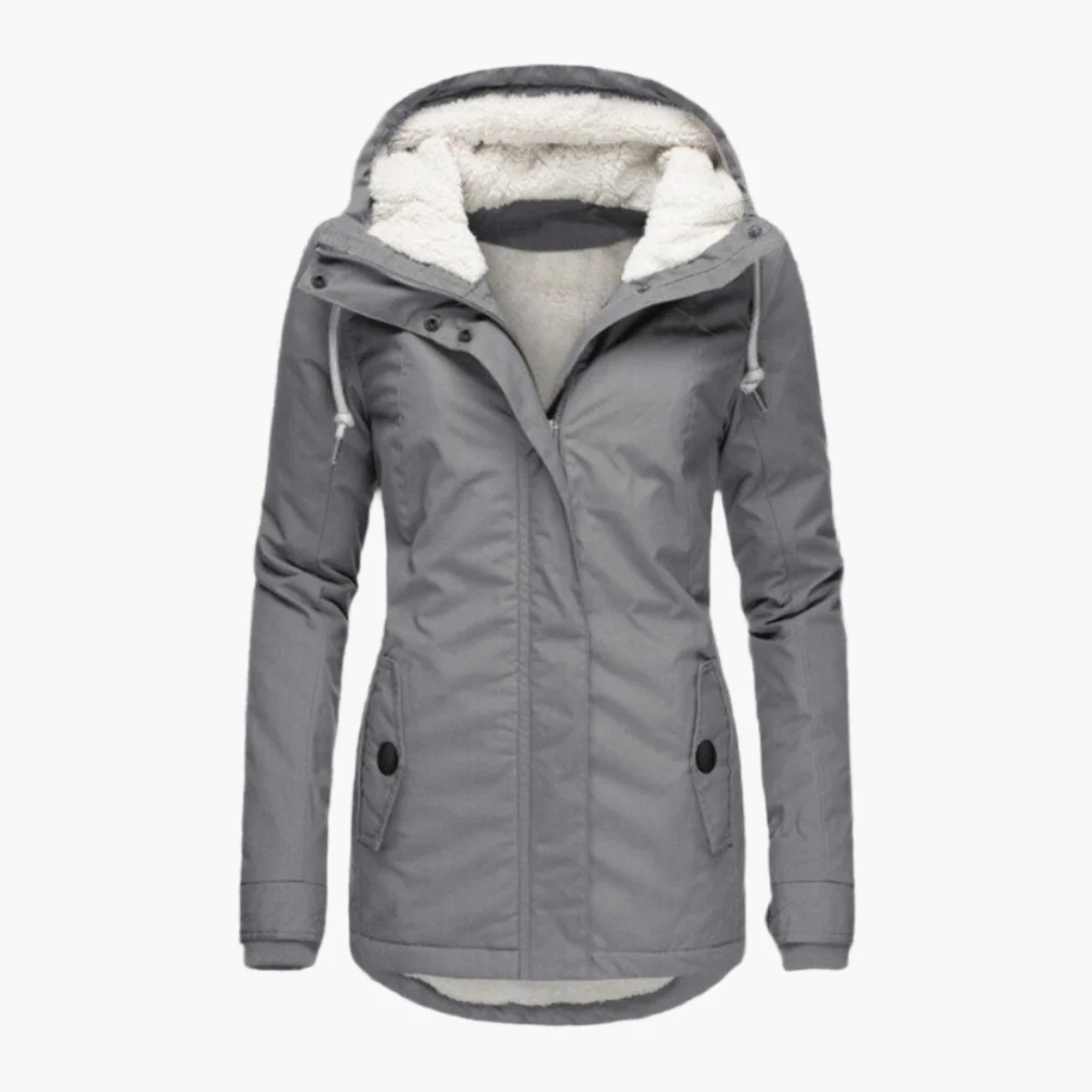 Veste d'hiver femme style parka avec doublure sherpa chaude – Élégance et confort pour temps froid - Image 3