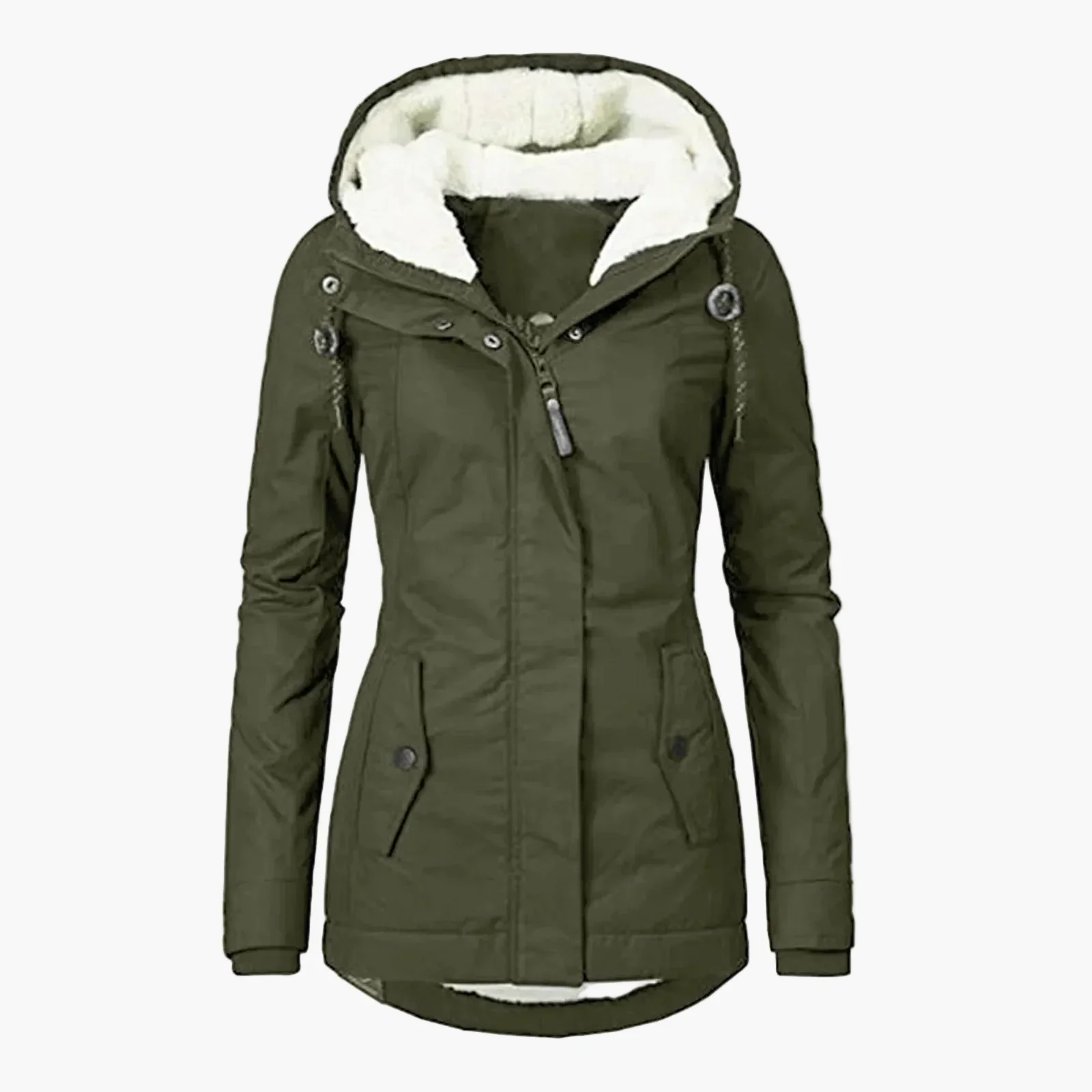 Veste d’Hiver Femme Style Urbain avec Capuche Doublée – Élégance Quotidienne et Confort Thermique - Image 10