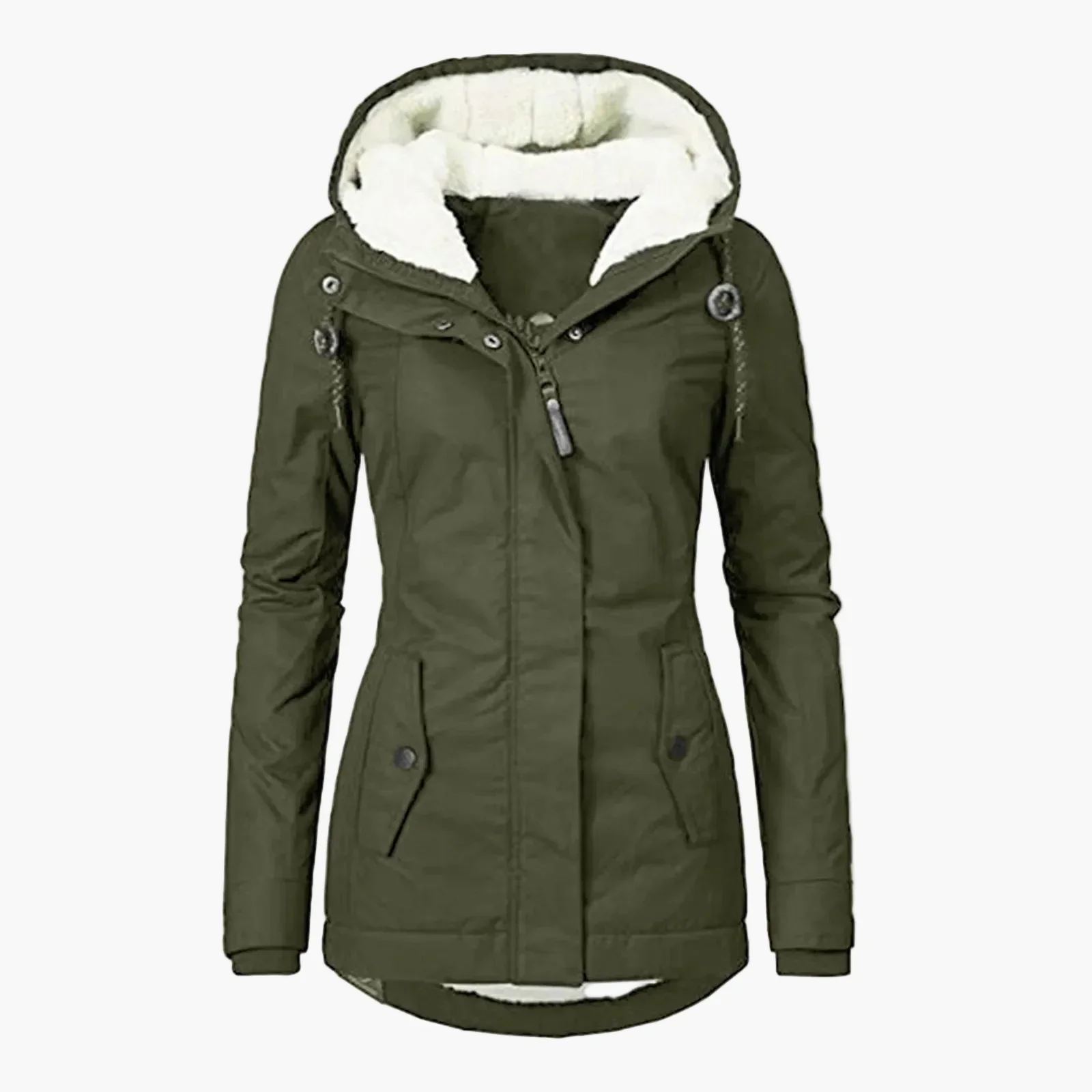 Veste d’Hiver Femme Style Urbain avec Capuche Doublée – Élégance Quotidienne et Confort Thermique - Image 3